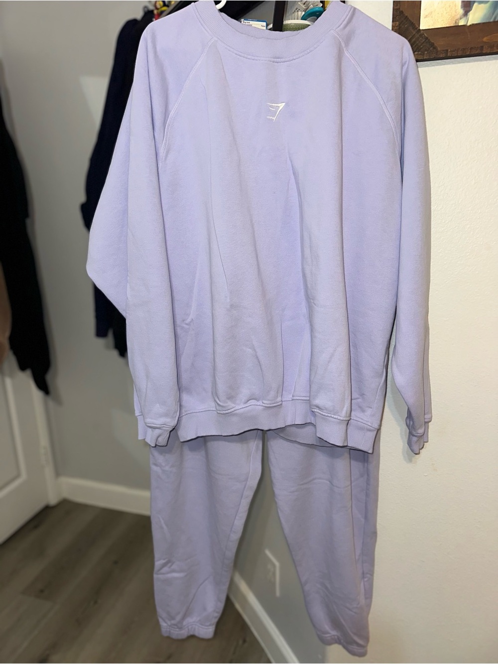 Gymshark Women’s Lavender Pullover Sweatshirt & Jogger Set XL
